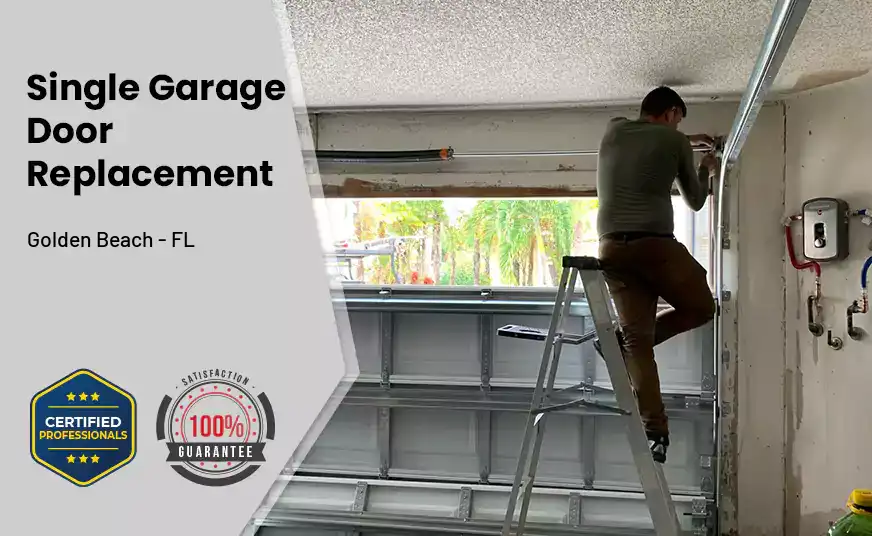 Single Garage Door Replacement Golden Beach - FL